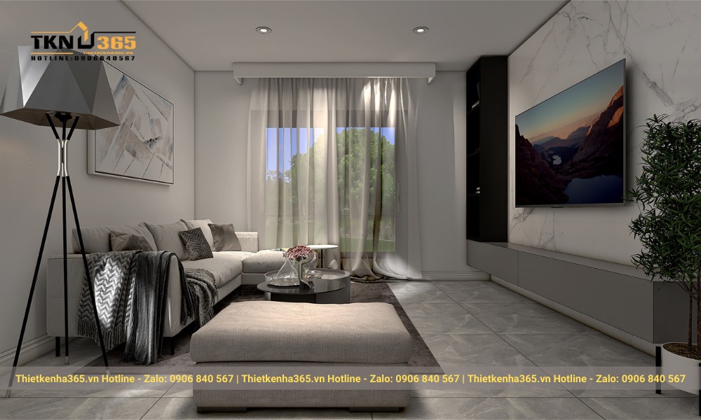 Hệ thống đèn điện cũng cần được chú trọng khi thiết kế nội thất phòng khách