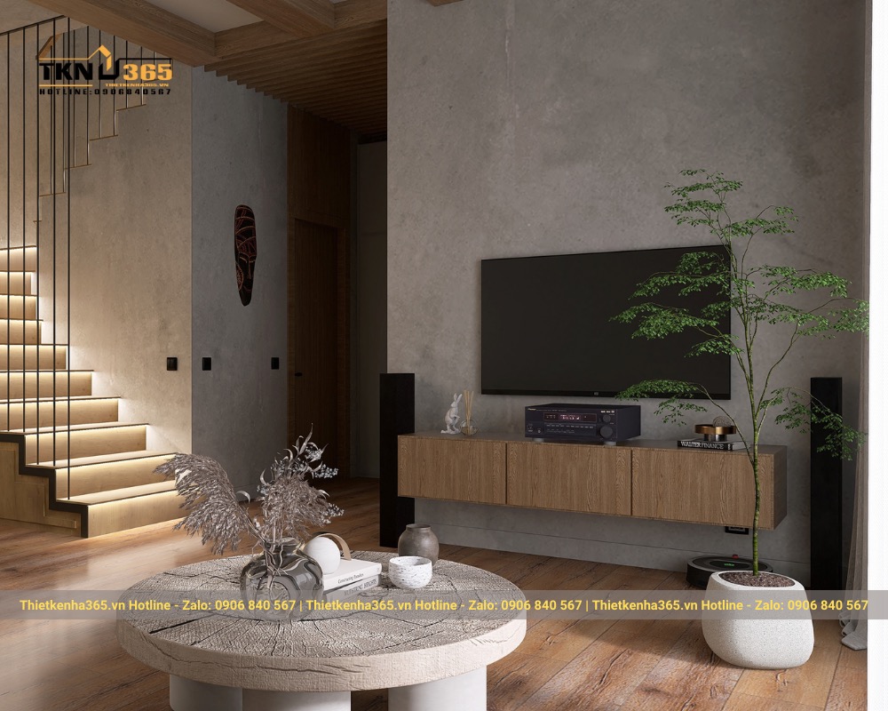 Một không gian thoáng đãng có thêm chậu cây xanh giúp bạn dễ chịu mỗi khi bước vào nhà