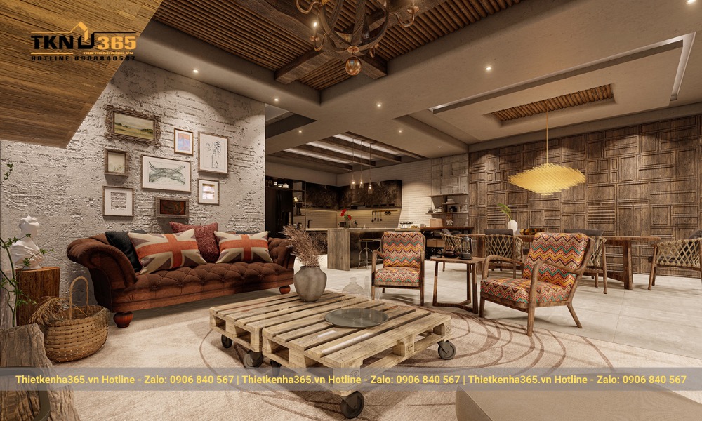 Ấm cúng và sang trọng là những gì mà không gian phòng khách này mang đến cho người xem