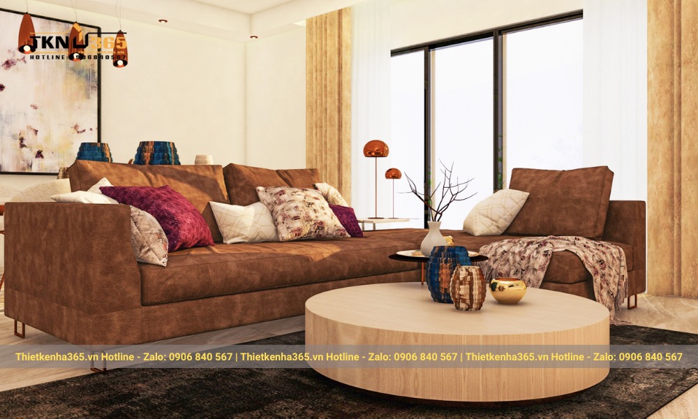 Bố trí nội thất phòng khách hài hòa từ kích thước đến chất liệu đồ dùng…