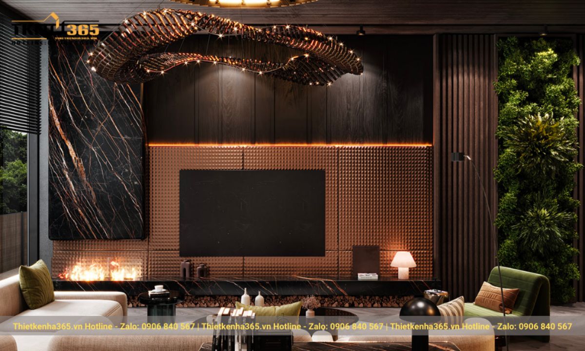 Thiết kế phòng khách phong cách Luxury