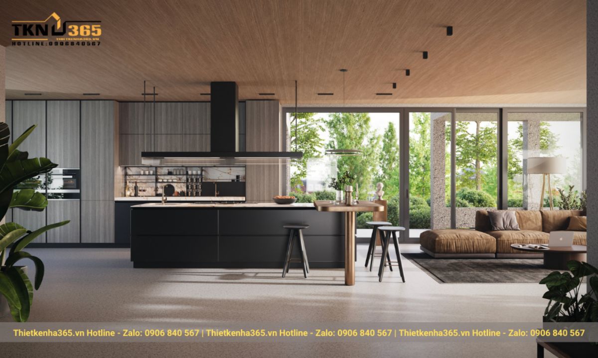 Phòng bếp - phòng ăn phong cách Luxury