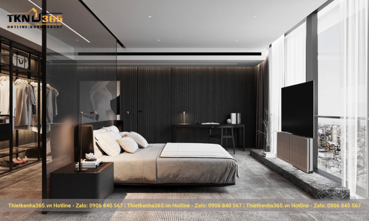 Mẫu 1: Thiết kế nội thất Penthouse hiện đại sang trọng