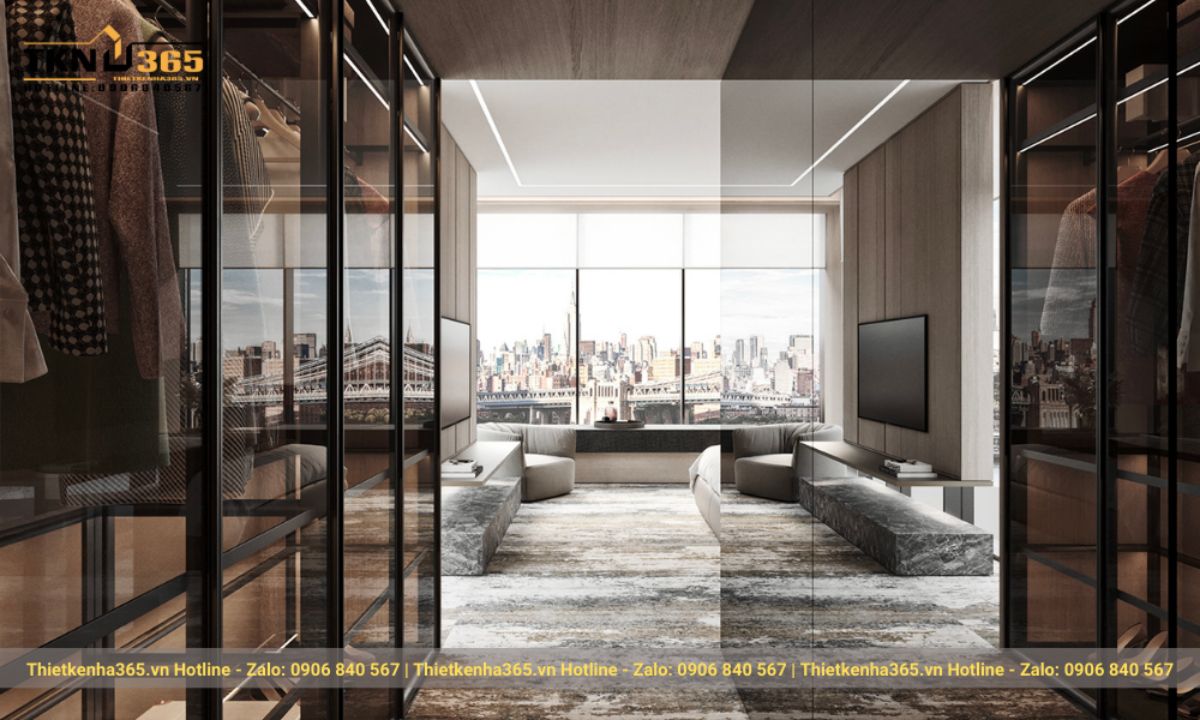 Mẫu 1: Thiết kế nội thất Penthouse hiện đại sang trọng