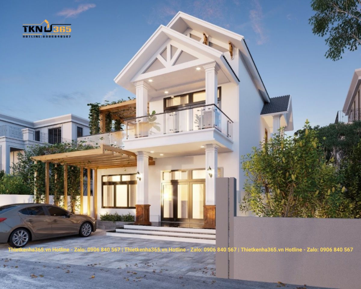 Nhà 2 tầng mái thái 