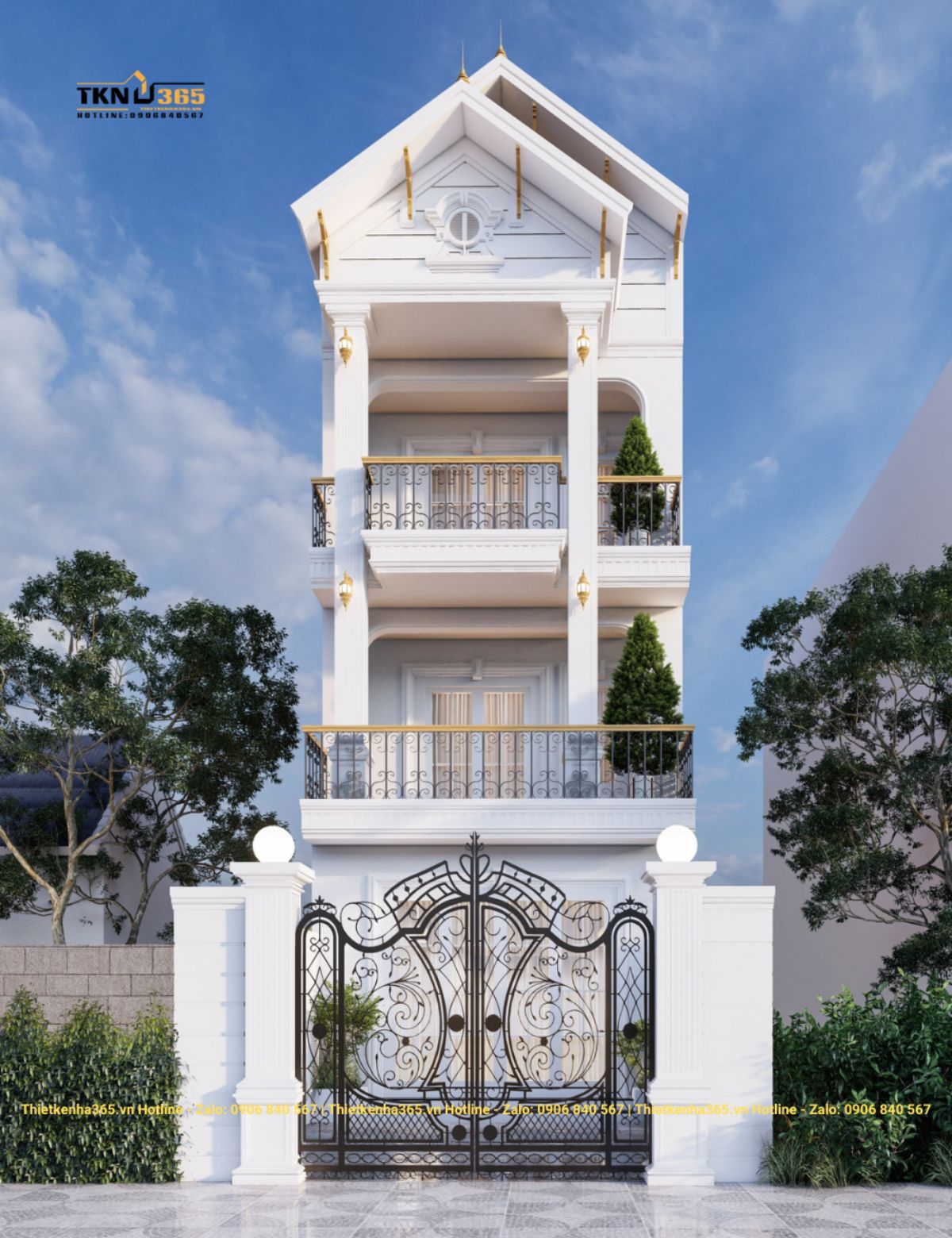 Nhà đẹp 2 tầng mái thái 