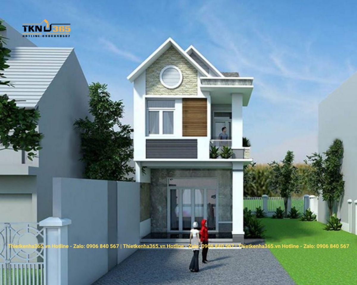 Nhà đẹp 2 tầng mái thái 