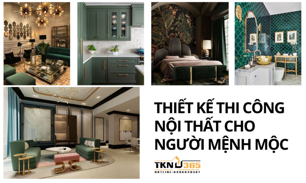 Đơn vị thiết kế thi công nội thất cho gia chủ mệnh Mộc chuyên nghiệp