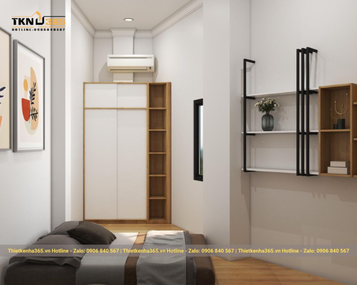 Đặt đồ đạc ở trung tâm căn phòng đối với khu vực bị méo