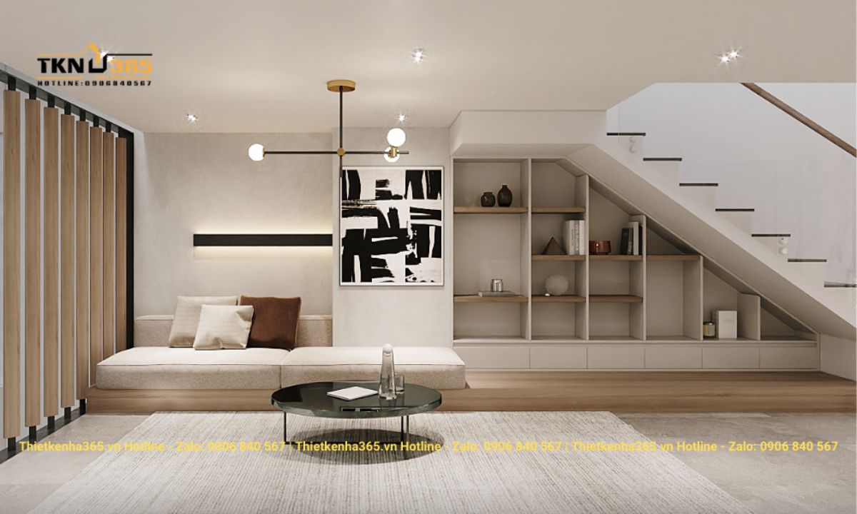 thiết kế nội thất gầm cầu thang