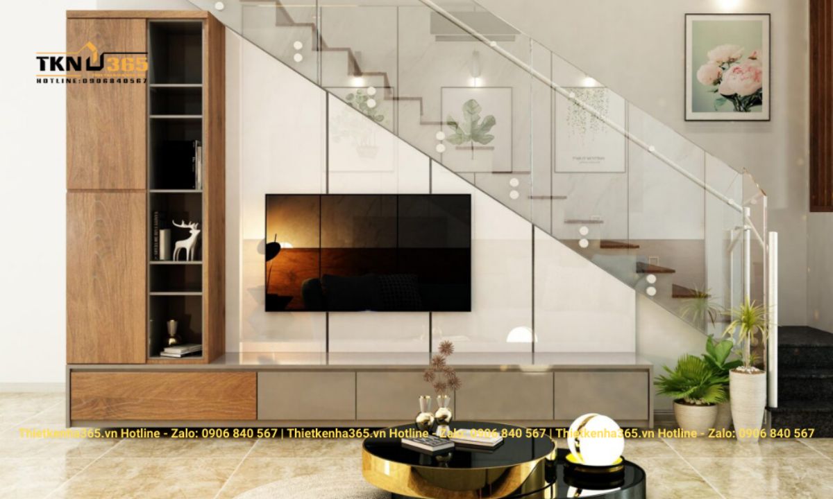 thiet ke noi that gam cau thang 19