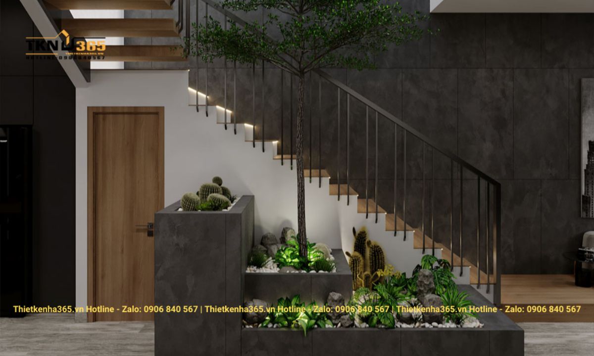 thiet ke noi that gam cau thang 48