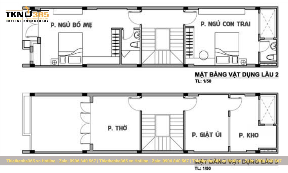 thiết kế nội thất nhà 3 tầng đẹp
