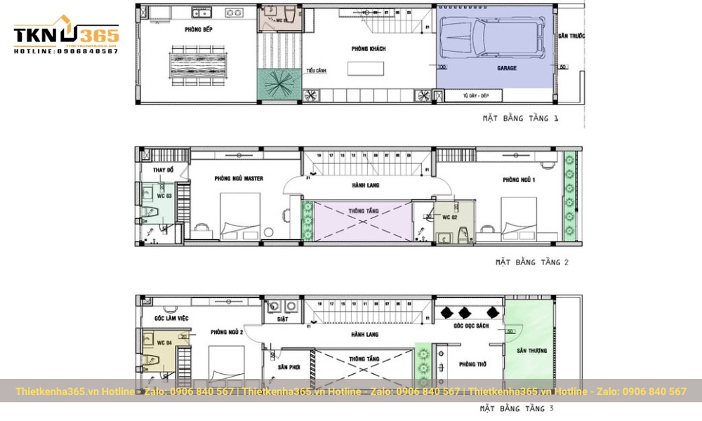 thiết kế nội thất nhà 3 tầng đẹp