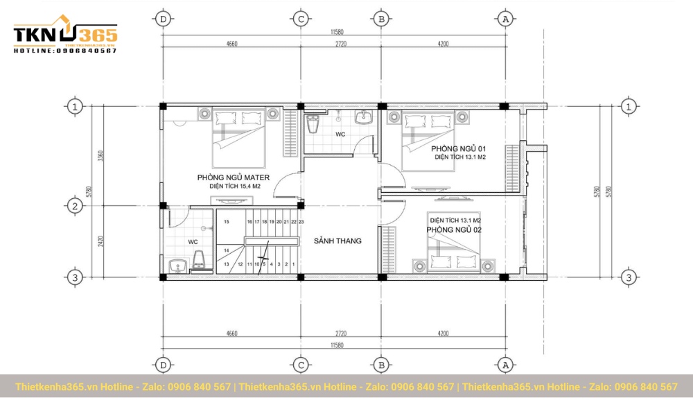 thiết kế nội thất nhà 3 tầng đẹp