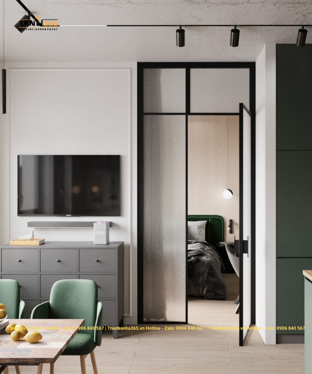 Mẫu thiết kế nội thất nhà diện tích nhỏ 45m2