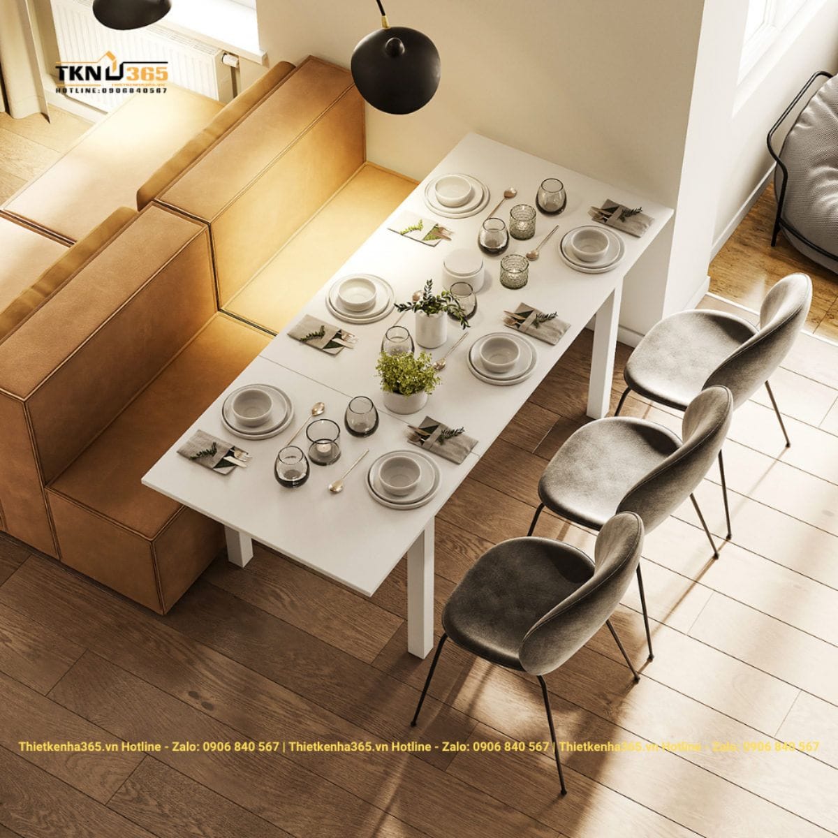 Mẫu thiết kế nội thất nhà diện tích nhỏ 45m2