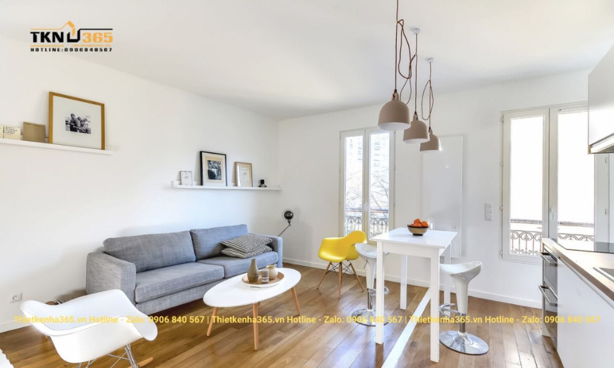 Thiết kế nội thất nhà phố diện tích nhỏ 30m2 – 33m2