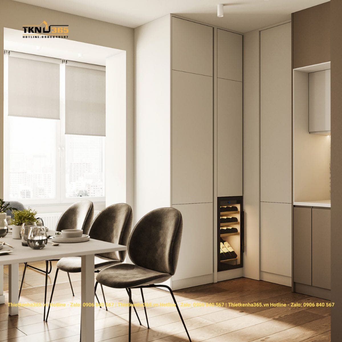 Mẫu thiết kế nội thất nhà diện tích nhỏ 45m2