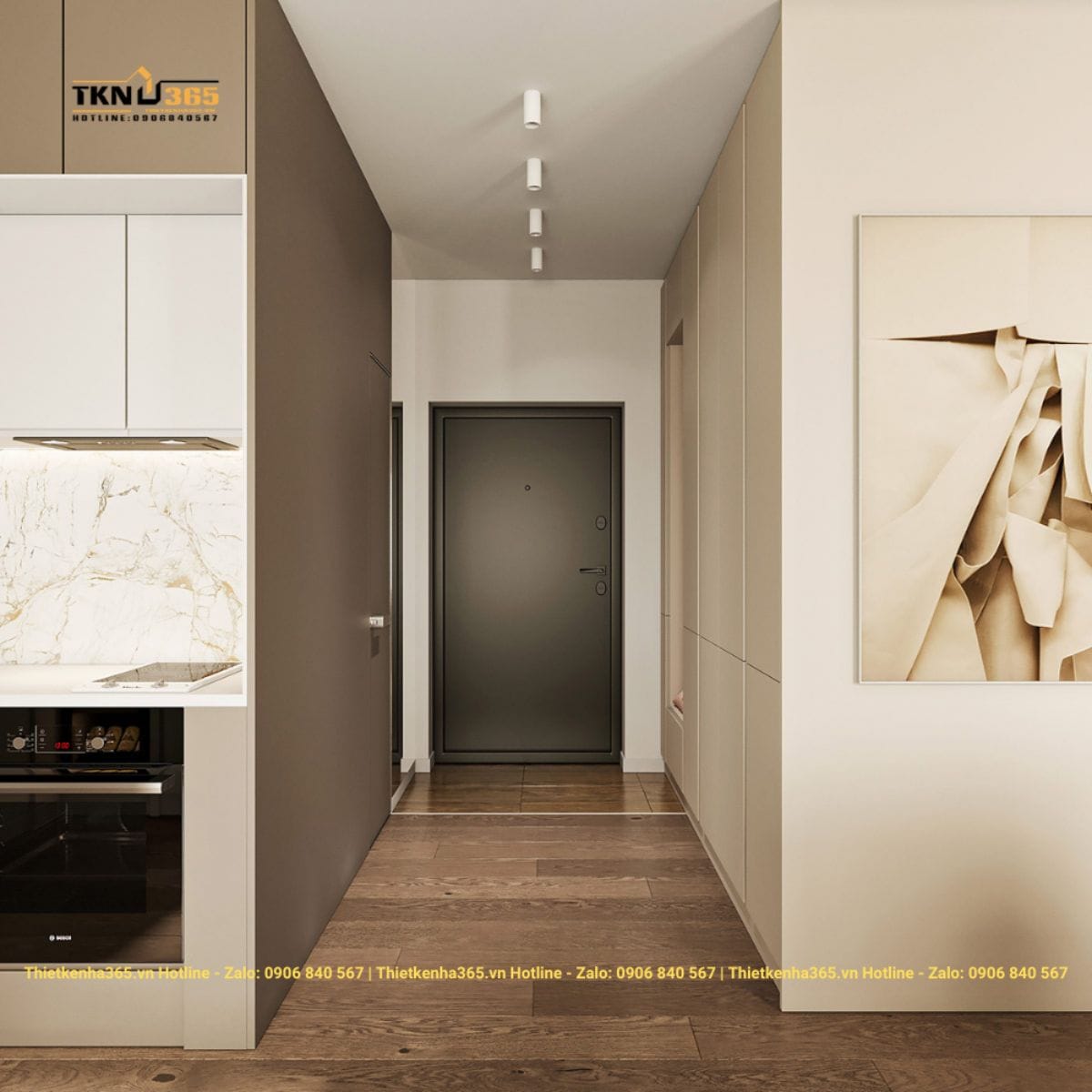 Mẫu thiết kế nội thất nhà diện tích nhỏ 45m2