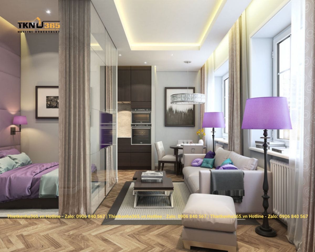 Thiết kế nội thất nhà hẹp 40m2