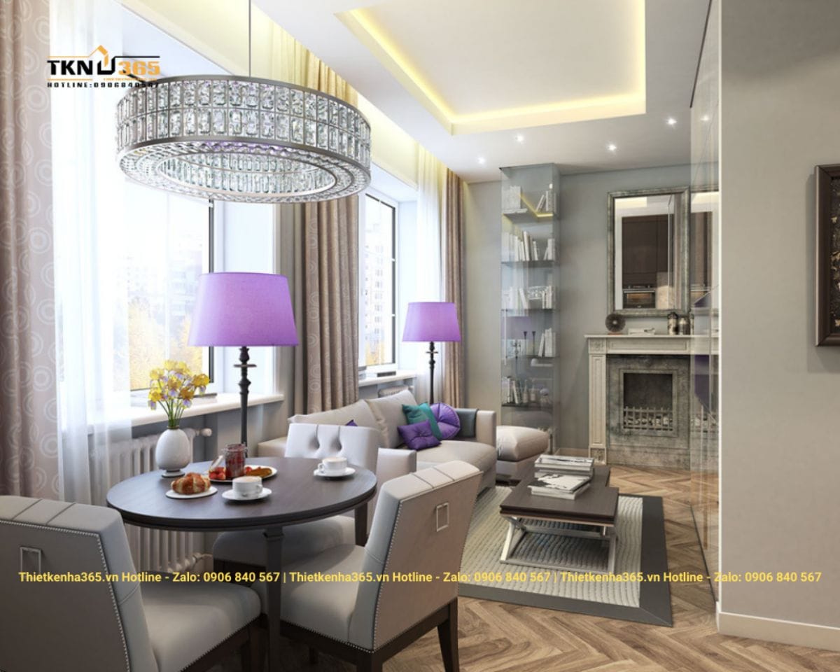 Thiết kế nội thất nhà hẹp 40m2