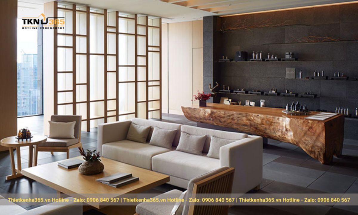 Thiết kế phòng khách phong cách Nhật Bản