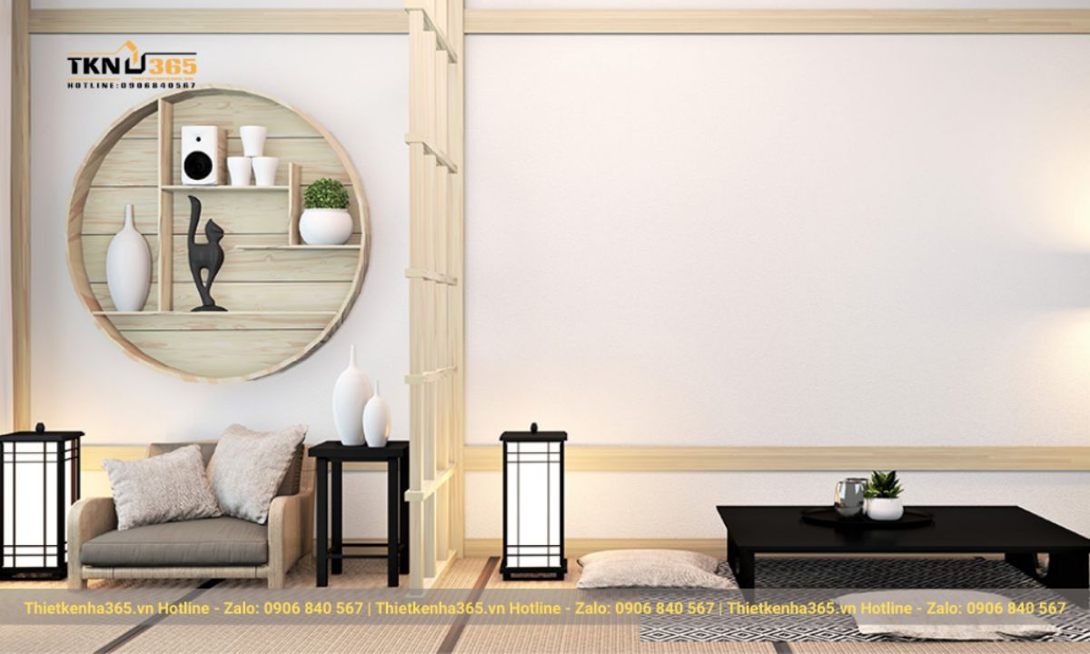 Thiết kế phòng khách phong cách Nhật Bản