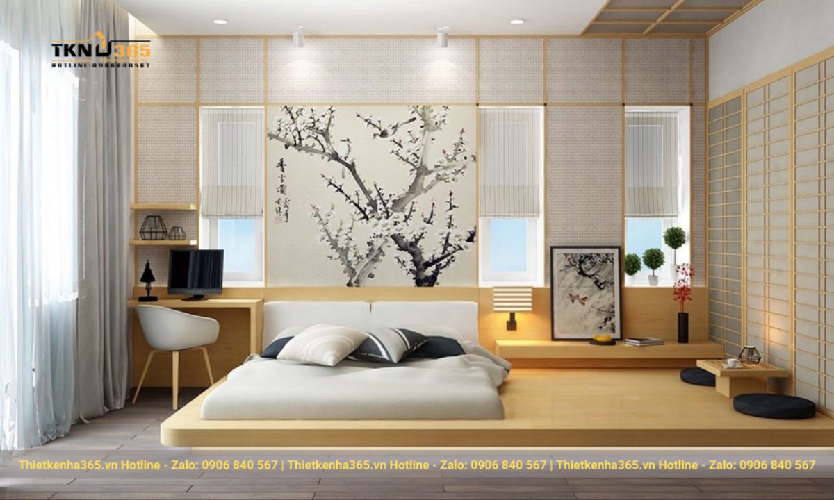 Thiết kế phòng ngủ phong cách Nhật Bản