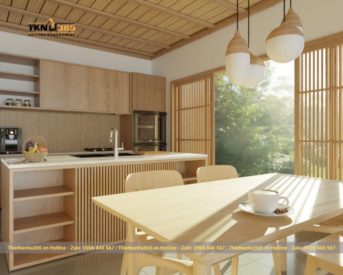 Thiết kế phòng bếp phong cách Nhật Bản