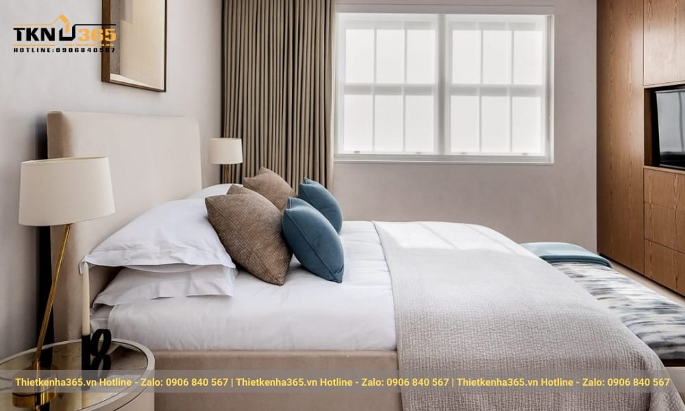 Bảng màu đơn sắc với màu be – gam màu trung tính làm chủ đạo đem lại sự đơn giản nhưng không đơn điệu.