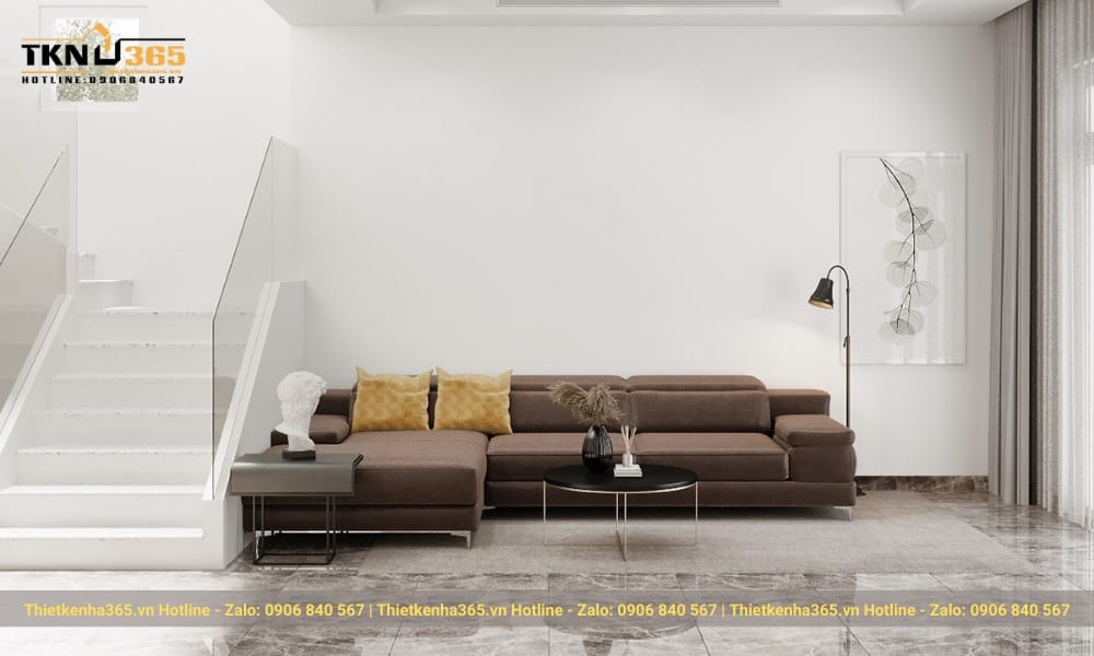 Phòng khách tạo cảm giác thoải mái, dễ chịu.