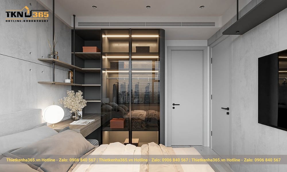 Nội thất tủ bắt mắt không gây nhàm chán.