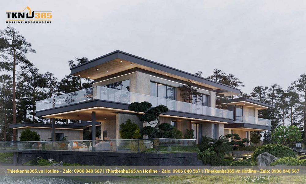 Mẫu biệt thự phong cách hiện đại 2 tầng kết nối thiên nhiên