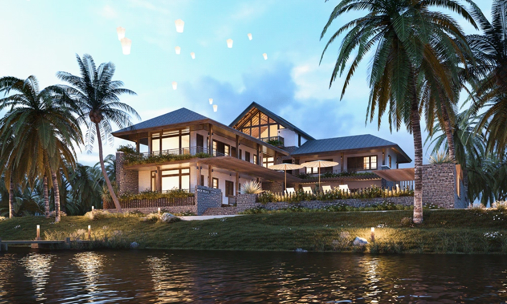 mẫu biệt thự hiện đại 4 tầng