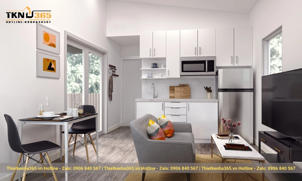 mẫu nhà diện tích nhỏ đủ tiện nghi