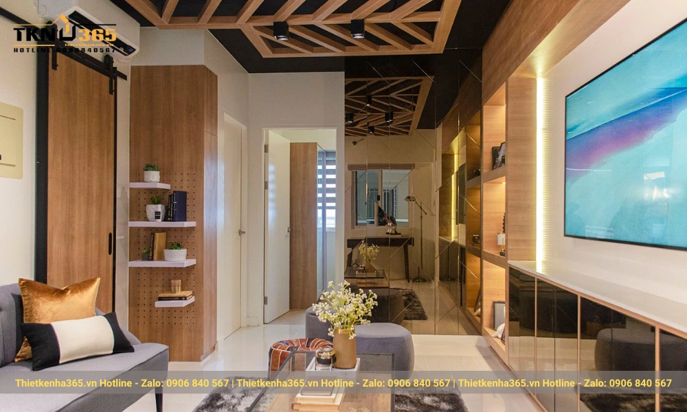 mẫu thiết kế nhà nhỏ 45m2 tiện nghi