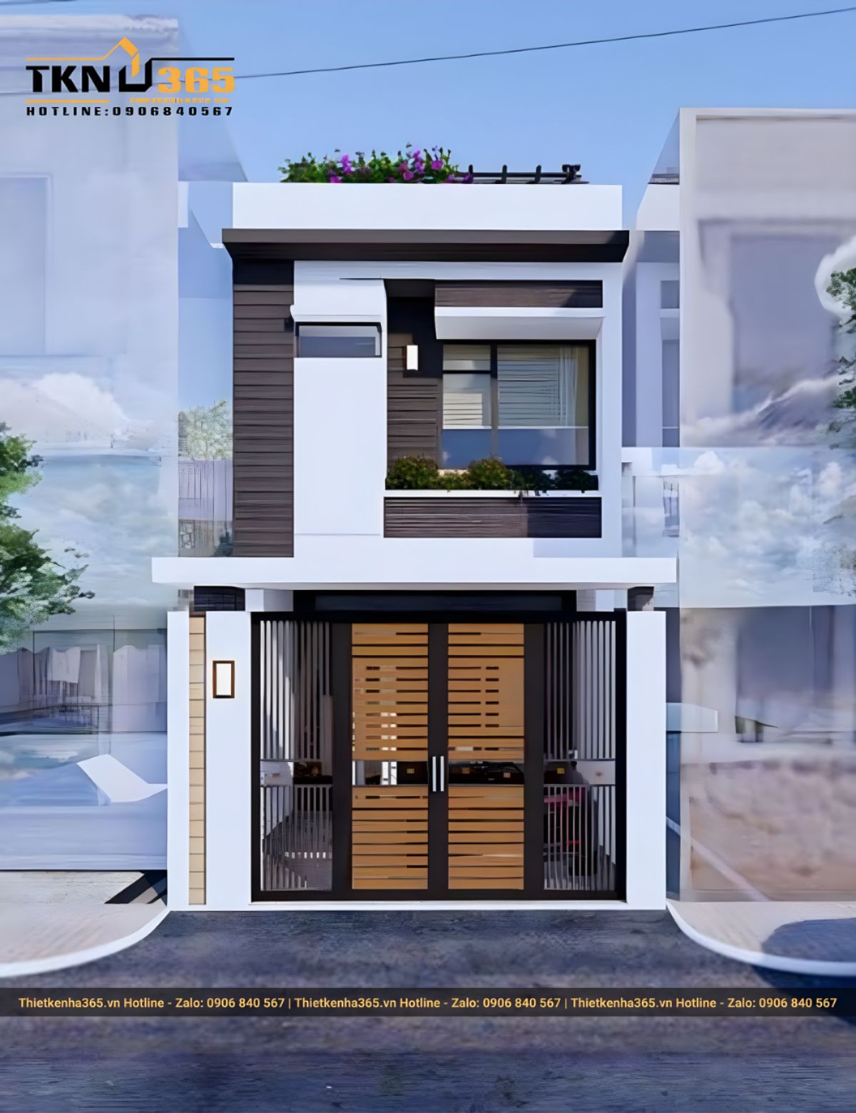 Xu hướng thiết kế mặt tiền nhà phố 4m