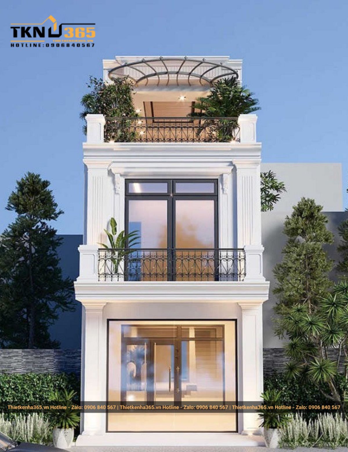 Mẫu mặt tiền nhà phố đẹp dạng ống 4m ngang 2 tầng 