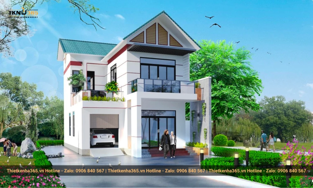 Những điều cần lưu ý khi tiến hành xây dựng nhà 2 tầng mái tôn