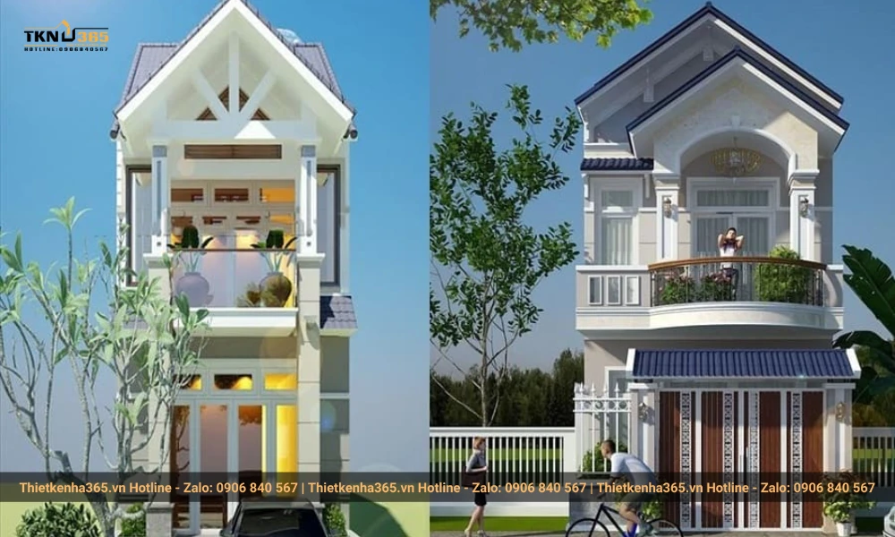 Ưu điểm của nhà 2 tầng mái tôn 