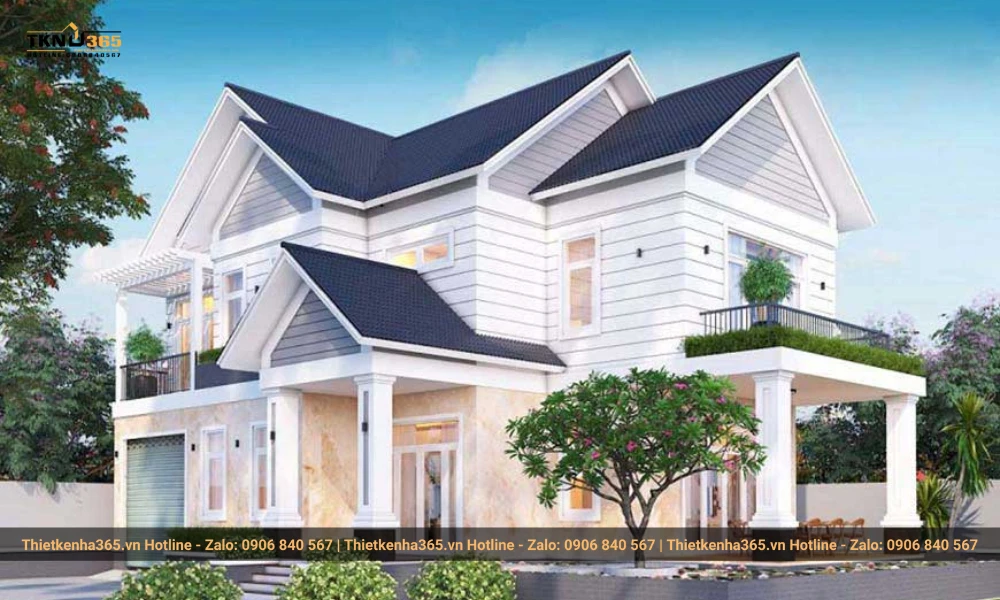 Ưu điểm của nhà 2 tầng mái tôn 