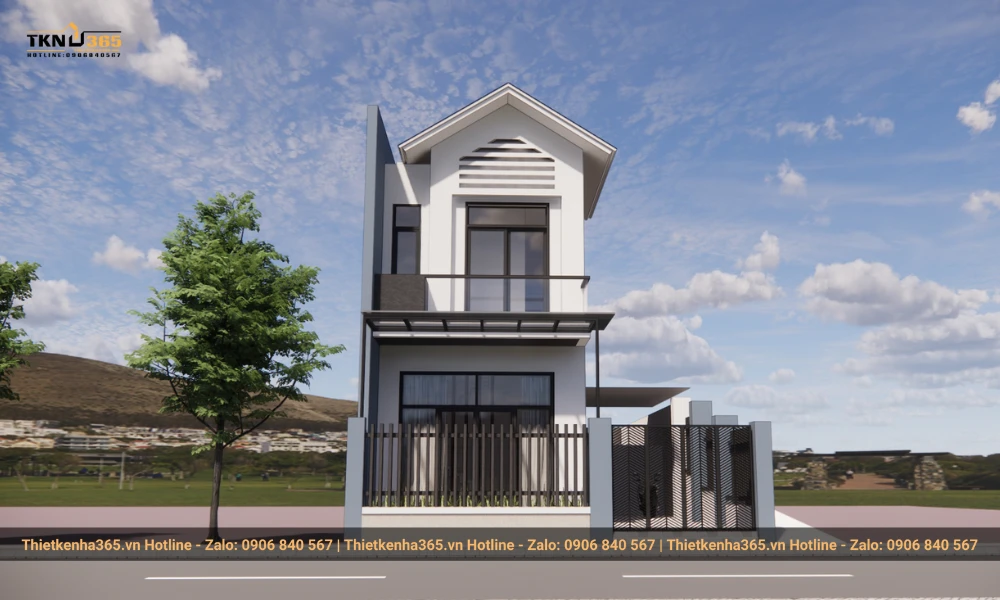 Ưu điểm của nhà 2 tầng mái tôn 