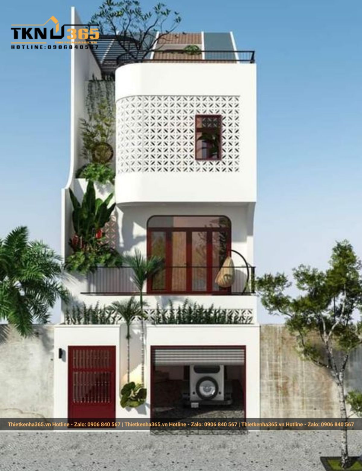 Mẫu thiết kế nhà 6mx7 3 tầng