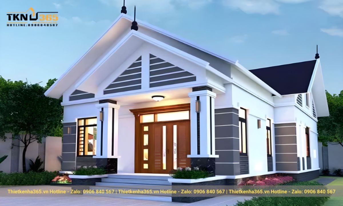 nhà chữ l 1 tầng