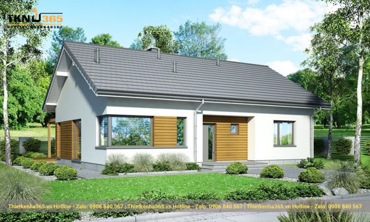 nhà chữ l 1 tầng