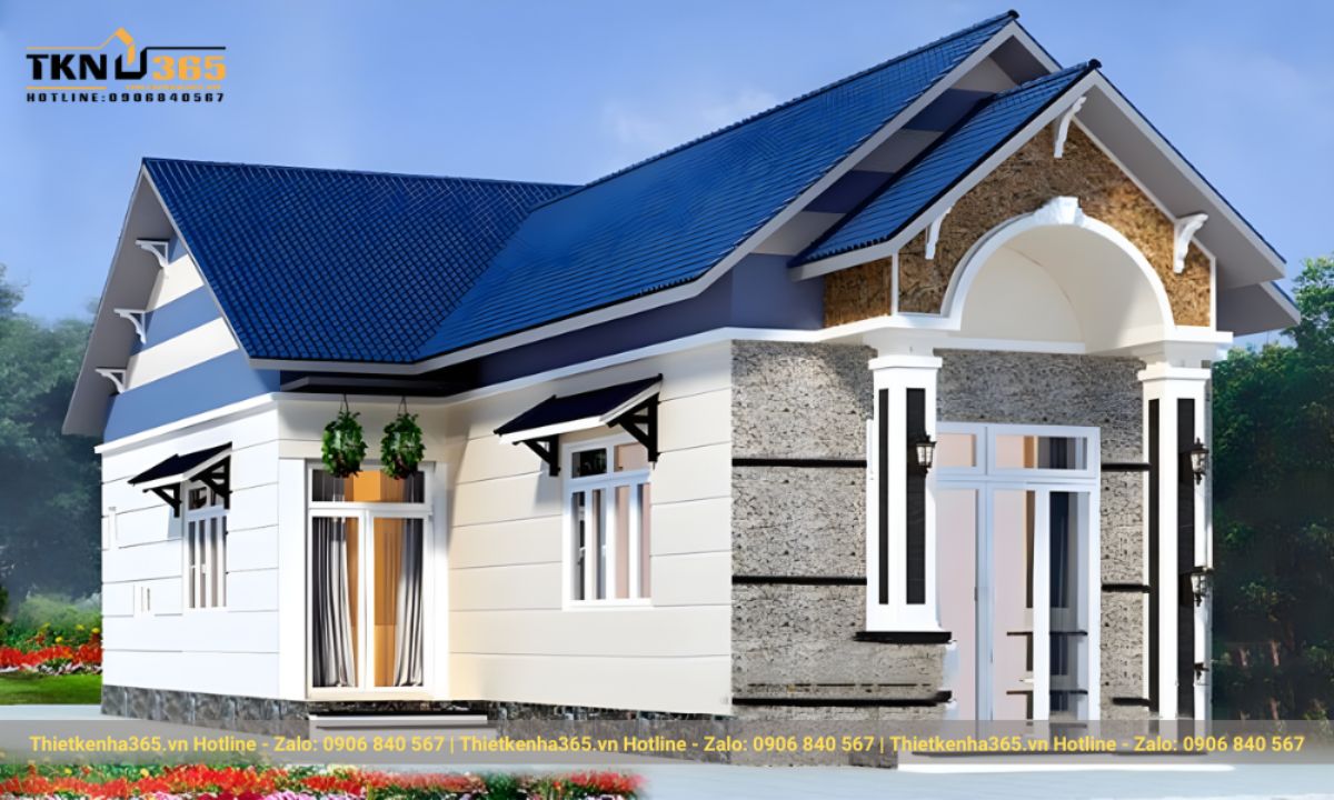 nhà chữ l 1 tầng