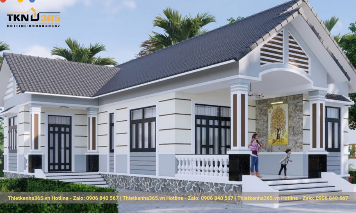 nhà chữ l 1 tầng