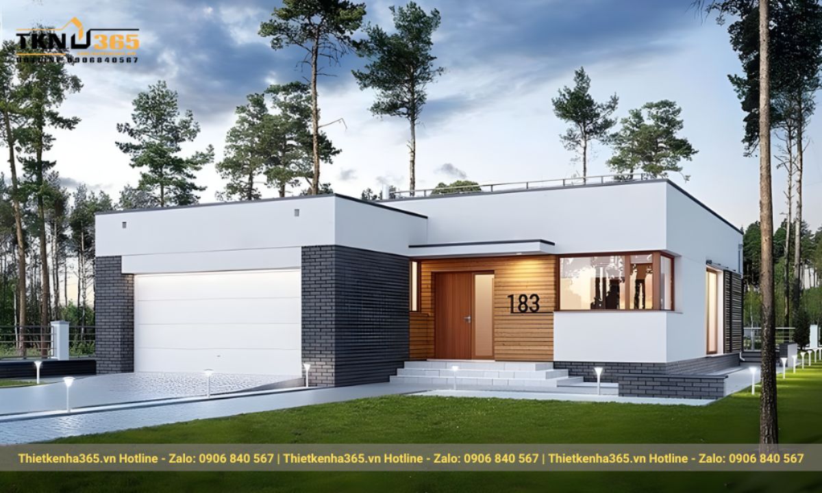 nhà chữ l 1 tầng