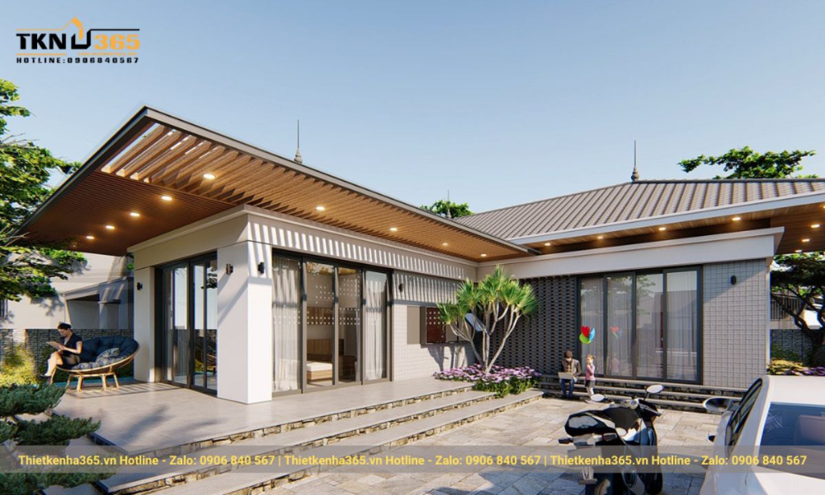 nhà chữ l 1 tầng